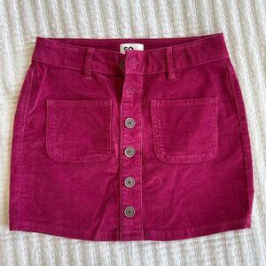 Women's Corduroy Button-Front Skirt